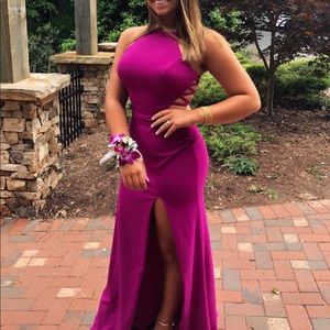 La Femme Magenta Prom Dress